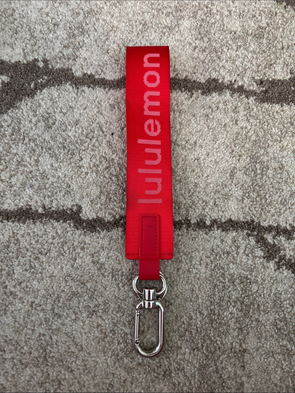 lululemon athletica Red Logo Key Fob Strap
